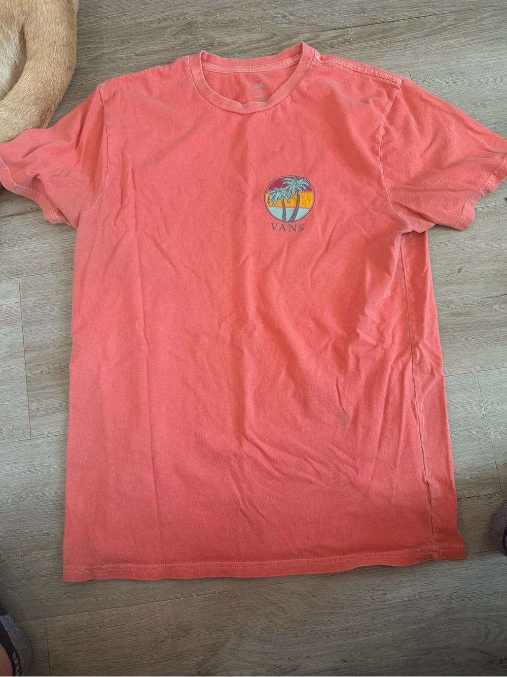 Vans Coral Palm Sunset Logo Tee